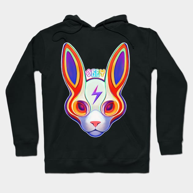 Rabbit robot obey Hoodie by Meakm